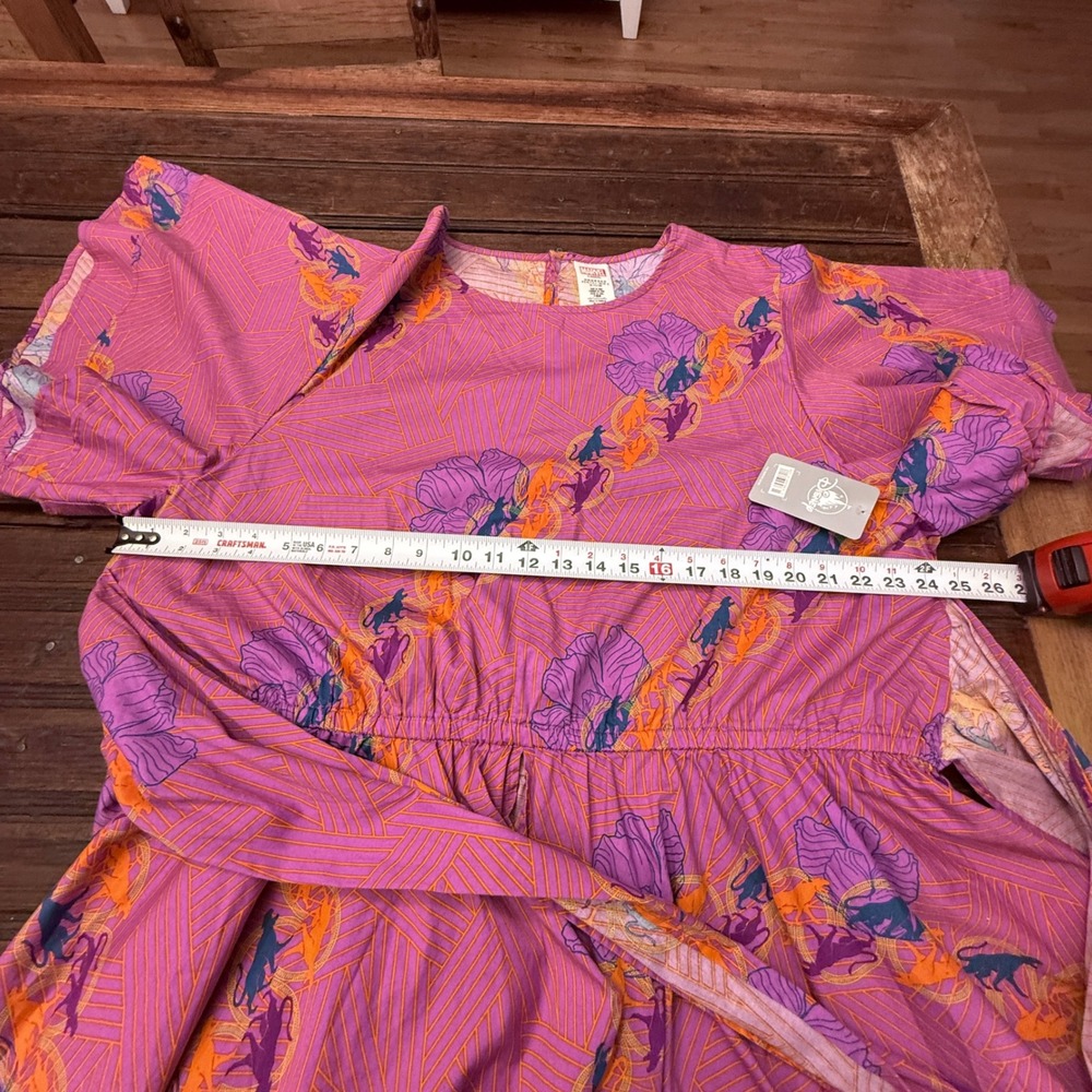 Disney Marvel Black Panther World of Wakanda Purple Peplum Top Plus Size 3X NEW - Picture 6 of 10